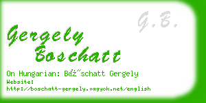 gergely boschatt business card